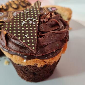 Six Christmas Luxury Triple Chocolate Cookie Cakes, 2 of 2