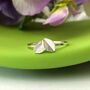 Sterling Silver Beech Leaf Ring, thumbnail 1 of 9