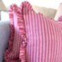 Pink Striped Boho Cushion, thumbnail 3 of 3