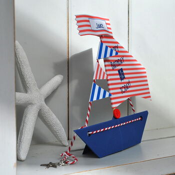 Personalised Age Birthday Sail Boat Greetings Card, 8 of 12