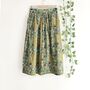 Flower Garden Cotton Midi Skirt, Art Print Skirt, thumbnail 2 of 4