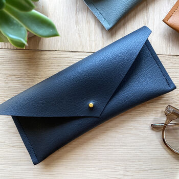 Personalised Recycled Leather Envelope Glasses Case, 3 of 8