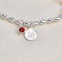 Personalised Silver Birthday Birthstone Bracelet, thumbnail 5 of 9