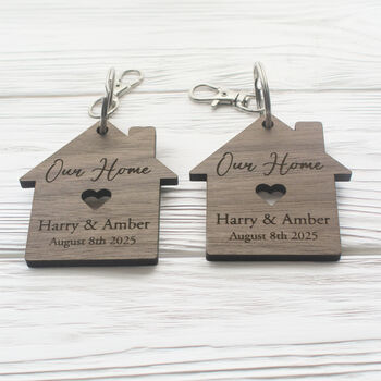 Personalised First Home Keyring Set, 2 of 5
