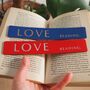 Love Reading Leather Bookmark, thumbnail 3 of 5