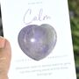 Calm Amethyst Heart Worry Thumb Stone Gift For Calm And De Stress, thumbnail 4 of 9