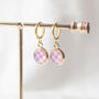 Pink And White Checkerboard Earrings, thumbnail 1 of 6