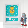 Personalised Children's Robot Clock, thumbnail 2 of 6