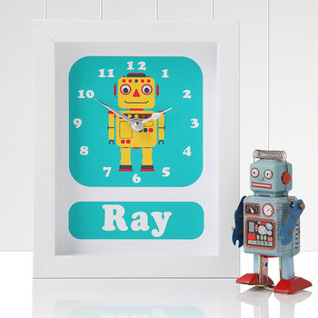 Personalised Children's Robot Clock, 2 of 6