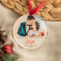 Personalised First Christmas As Wife Bauble With Photo, thumbnail 5 of 5