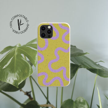 Purple Swirl Eco Friendly Biodegradable Phone Case, 6 of 11