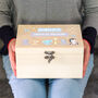 Personalised Jungle Animals Keepsake Box New Baby Gift, thumbnail 2 of 6