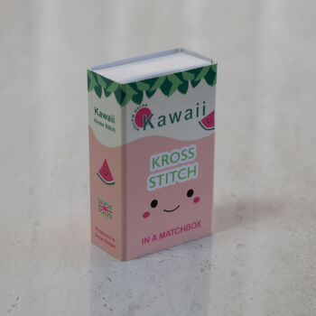 Kawaii Watermelon Mini Cross Stitch Kit, 4 of 8