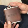 Personalised Leather Hip Flask, Shooting Accessory, thumbnail 1 of 9