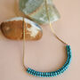 Turquoise Gemstone Beaded Necklace, thumbnail 3 of 6