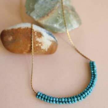 Turquoise Gemstone Beaded Necklace, 3 of 6