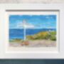 Land’s End Signpost, Cornwall Collage Art Print, thumbnail 1 of 5