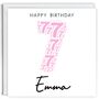 Personalised 7th Birthday Card For Her, thumbnail 3 of 3