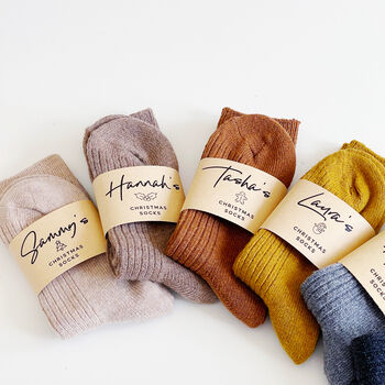 Personalised Christmas Sock Gift Choice Of Six Colours, 8 of 10