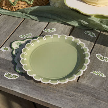 Botanical Party Sage Green Party Plates X Eight, 3 of 3