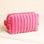 Pink And Red Velvet Bow Makeup Bag, thumbnail 1 of 4