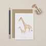 New Arrival Giraffe New Baby Greetings Card, thumbnail 2 of 2