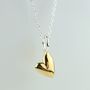Devotion 18ct Gold Plated Heart Necklace, thumbnail 2 of 5