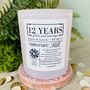 Personalised 12th Silk Anniversary Meaning Candle, thumbnail 4 of 11