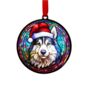 Husky In Santa Hat Suncatcher Decoration, thumbnail 6 of 6
