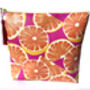 Oranges Vegan Leather Cosmetic Bag, thumbnail 1 of 5