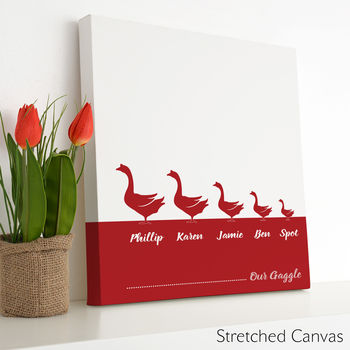 Personalised Gaggle Of Geese Family Print, 9 of 9