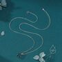 Sterling Silver London Blue Pear Cut Cz Necklace, thumbnail 5 of 12