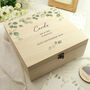 Personalised Wedding Wooden Keepsake Box Botanical, thumbnail 4 of 5