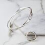 Infinity Twin Band Sterling Silver Bangle, thumbnail 3 of 6