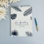 Tropical Leaf Wedding Guest Book Birthday Calendar, thumbnail 1 of 7