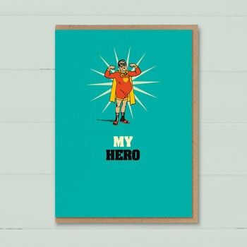 Funny Card For Him ‘My Hero’, 3 of 4
