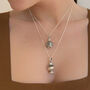 Keya Perfume Bottle Necklace In Sterling Silver, thumbnail 6 of 9