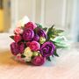Purple And Pink Ranunculus Faux Flowers Bouquet, thumbnail 1 of 4