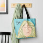 Personalised Face Shopping Tote Beach Bag, thumbnail 1 of 5