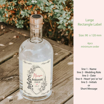 Pairs Well With Bridesmaid Duties Wine Bottle Label, 7 of 12