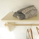 vintage styled wooden clothes rail with top shelf by seagirl and magpie ...