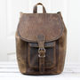 Vintage Style Small Leather Backpack, thumbnail 3 of 11