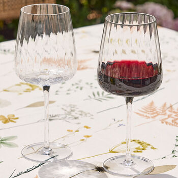 Set Of Four Ribbed Vintage Wine Glasses, 3 of 5