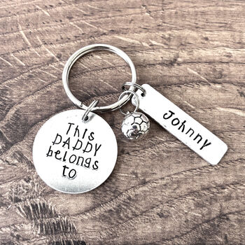 This Daddy Belongs To Keyring With Football Charm, 5 of 7