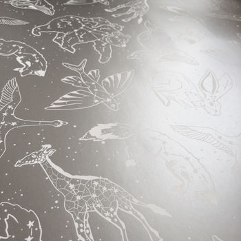 Silver Animal Star Constellations Wrapping Paper Set, 6 of 7