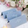 Handwritten Blush Blue Place Cards With White Ink, thumbnail 2 of 4