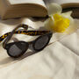 Matte Tortoise Shell Chunky Round Sunglasses, thumbnail 1 of 3