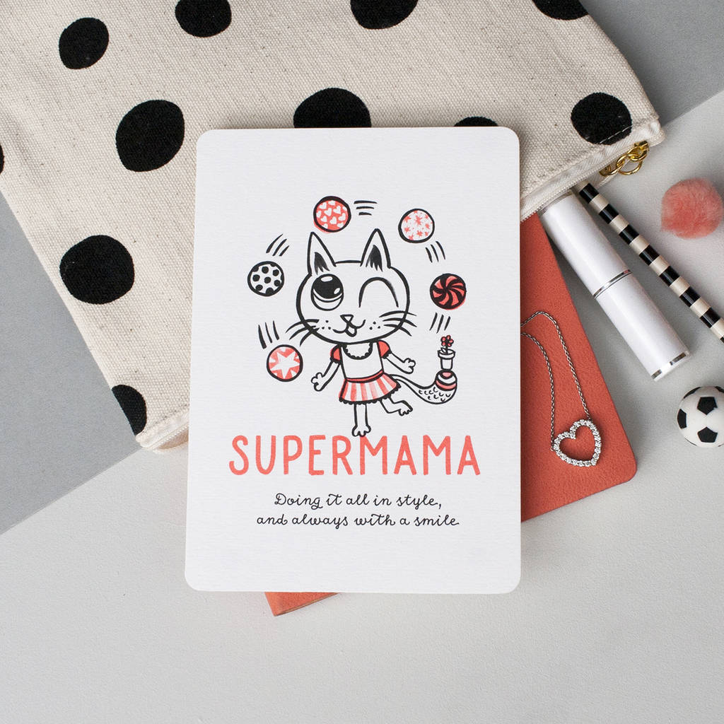'Supermama. Doing It All In Style' Card, 1 of 2