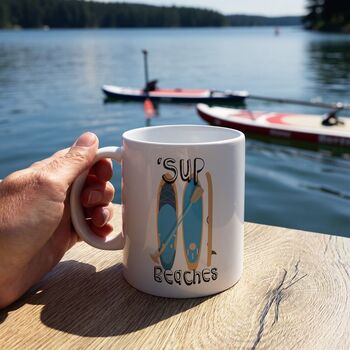 Sup Beaches Paddleboard Mug Gift, 3 of 6