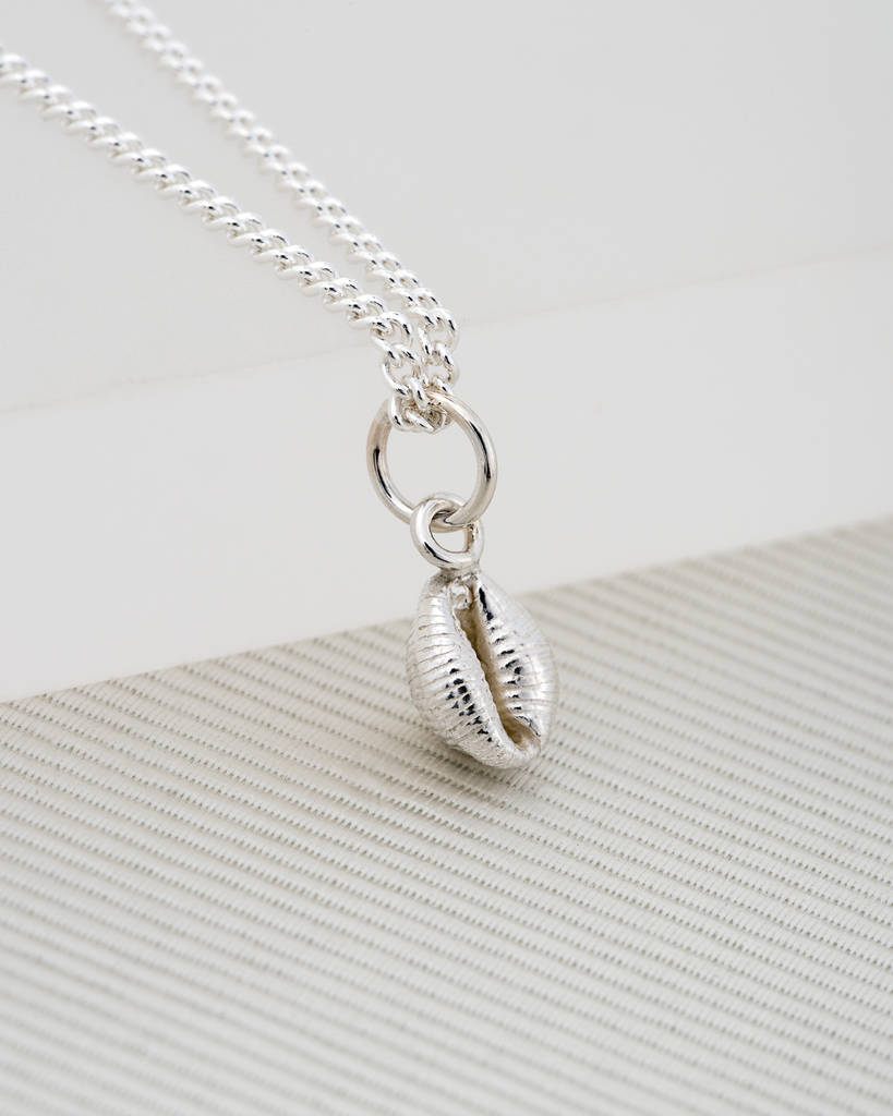 Solid Silver Shell Pendant, 1 of 8